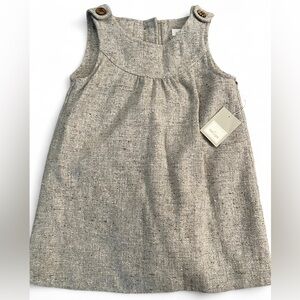NWT Neige Grey Knit Button Little Girls Dress Size 3Y